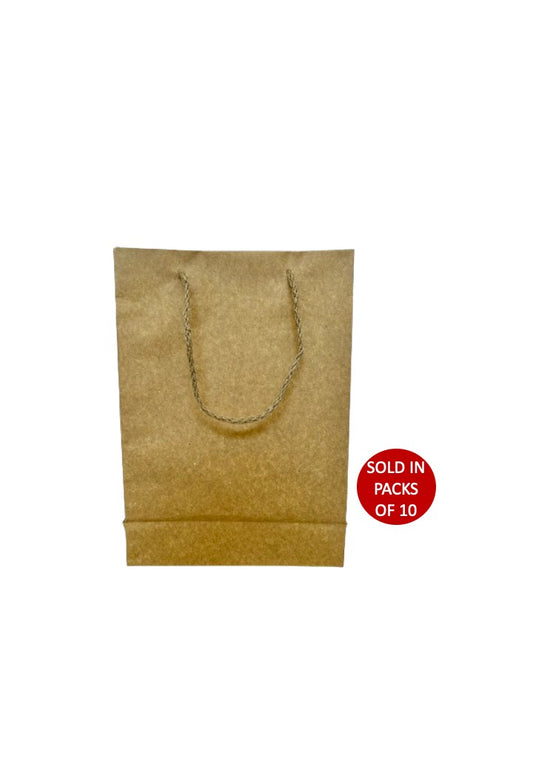 Small Brown Carrier Bag 235x125x318mm (Pack of 10)