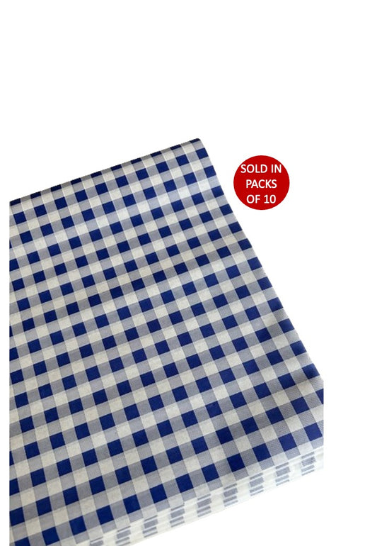 Greaseproof Paper (Blue Gingham) 620x420mm