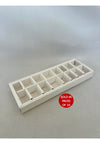 Long Rectangle Chocolate Box INSERTS ONLY (White)