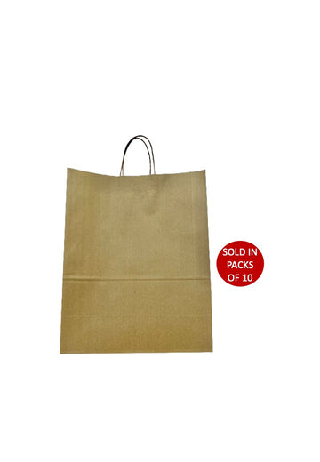 Large Twisted Handle Carrier Bag 320x160x390mm (Pack of 10)