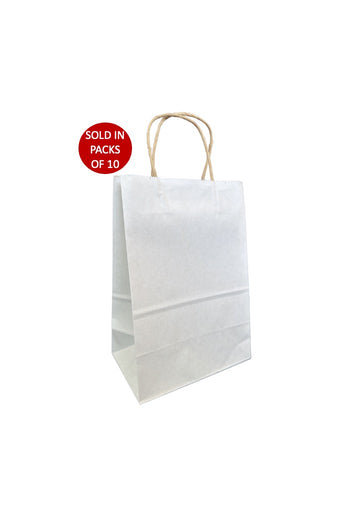 White Gift Bag 295x210x120mm (115gsm) (Pack of 10)