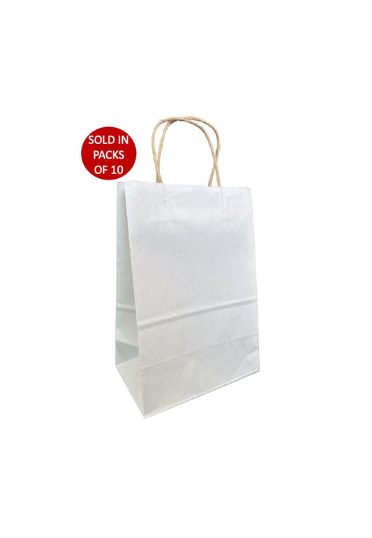 White Gift Bag 295x210x120mm (115gsm) (Pack of 10)