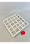Square Chocolate Box INSERTS ONLY (White) (Pack of 10)