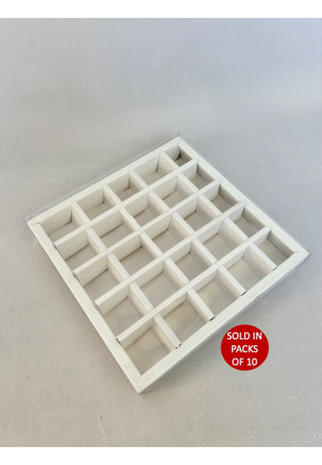 Square Chocolate Box INSERTS ONLY (White) (Pack of 10)