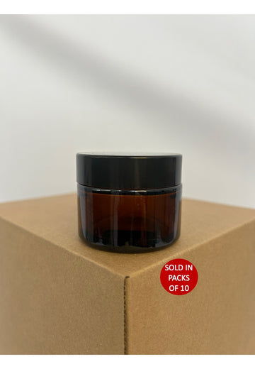 50g Dark Amber Jar (Complete Set) (Pack of 10)