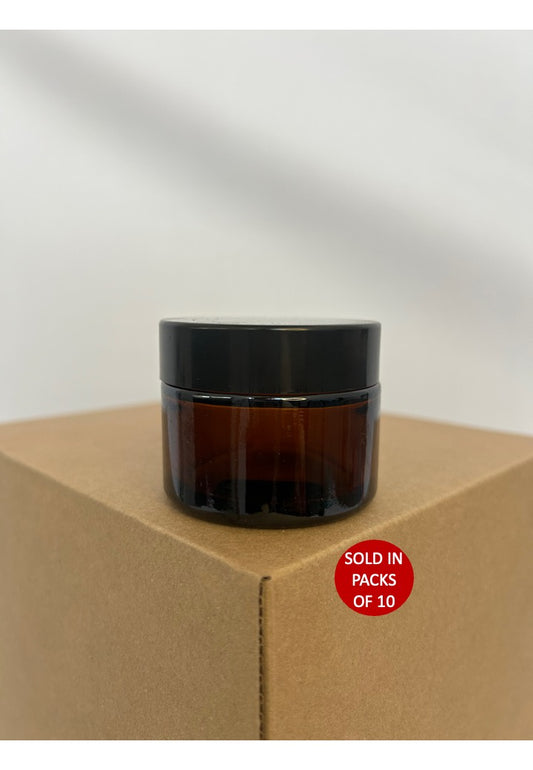 50g Dark Amber Jar (Complete Set) (Pack of 10)