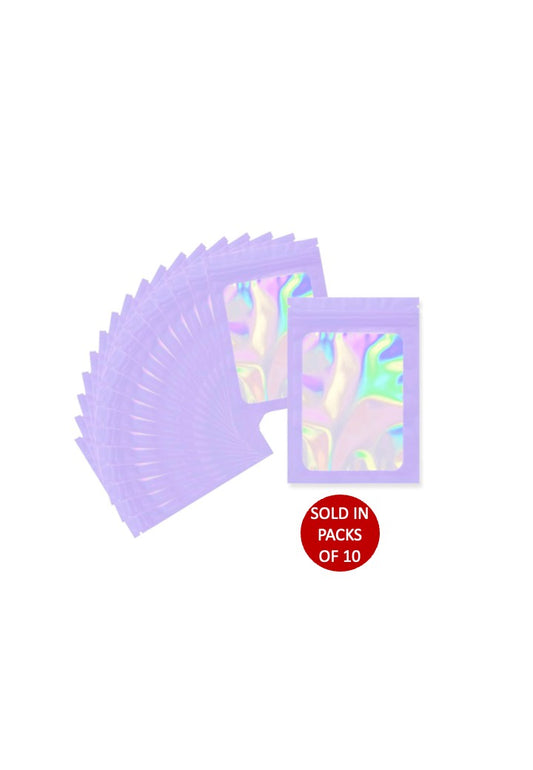 Mylar Pouch 150x100mm (Purple) (Pack of 10)