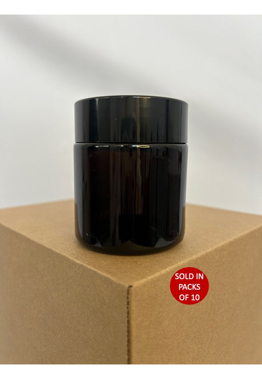 100g Dark Amber Jar (Complete Set) (Pack of 10)