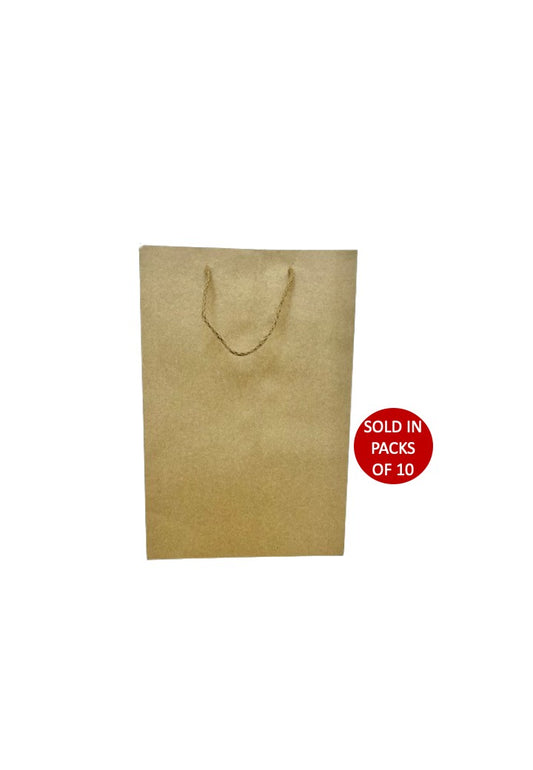 Large Brown Carrier Bag 275x136x413mm (Pack of 10)