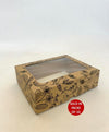 Kraft Biscuit Box with Window (Black Citrus Serenade)175x135x50mm (Pack of 10)