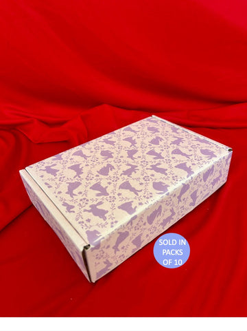 White Shipper Box (237x153x58mm) (Lilac Bunny Blooms) (Pack of 10)