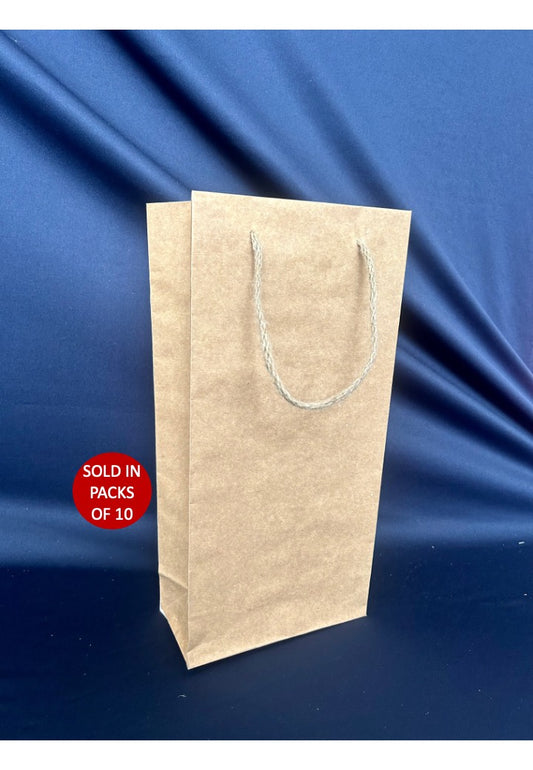 Brown Double Wine Bottle Bag (170x85x355mm) (Pack of 10)