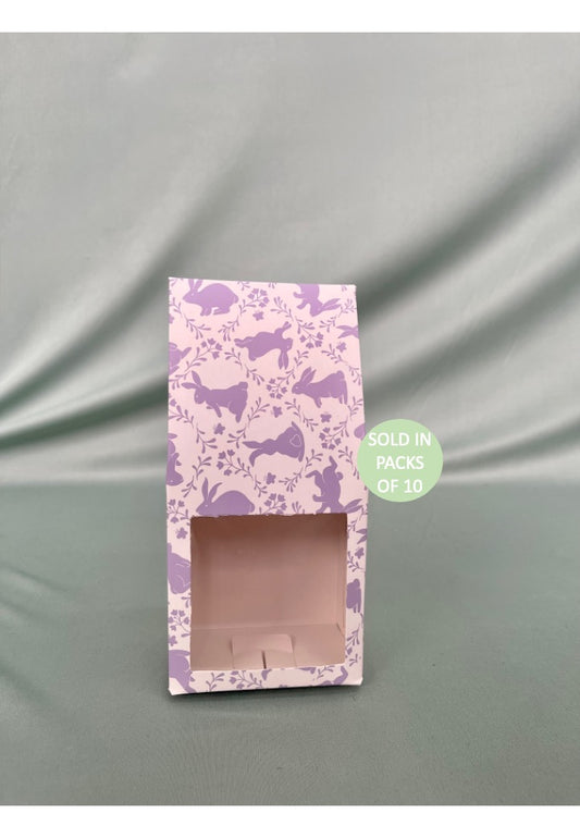 White Coffee Box with Window (Lilac Bunny Blooms) (Pack of 10)
