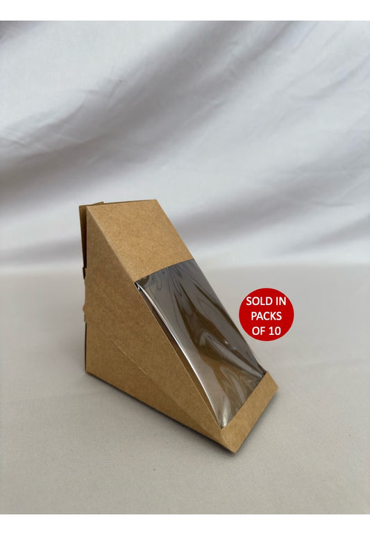 Paper Sandwich Box with PET Window (Pack of 10)