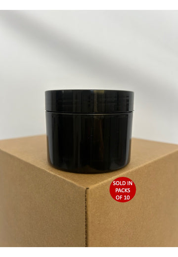 125ml Cosmo Jar & Lid (Black) (Pack of 10)
