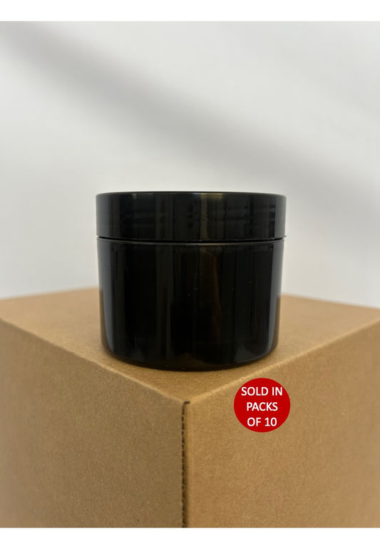 125ml Cosmo Jar & Lid (Black) (Pack of 10)