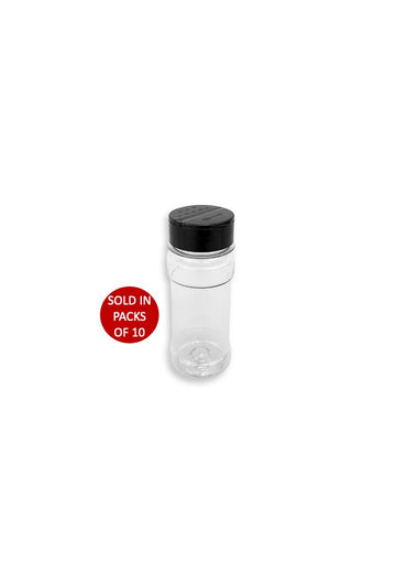Spice Bottle 100ml PET Dual Flip Lid (Pack of 10)