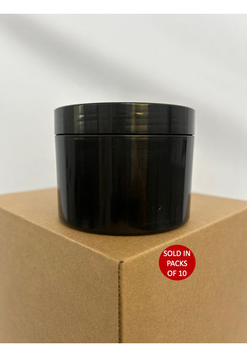 250ml Cosmo Jar & Lid (Black) (Pack of 10)