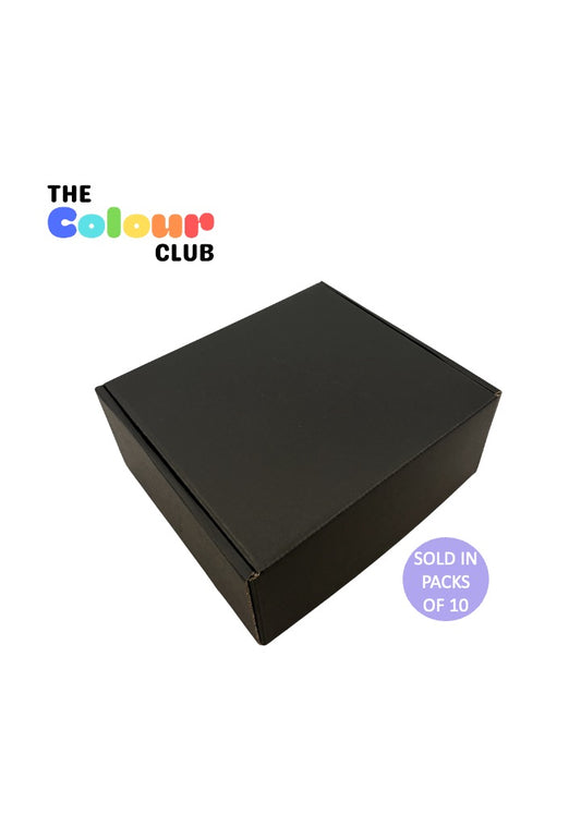 Flip Lid Box (Black) 125x118x38mm (Pack of 10)
