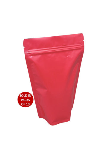 Red Stand Up Pouch (135x215mm) (Pack of 10)