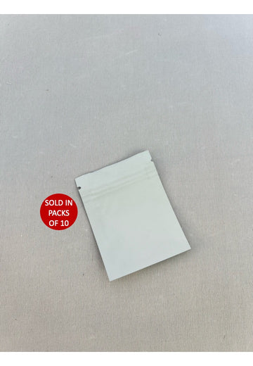 Mylar Bag (White) 6x8cm (Pack of 10)