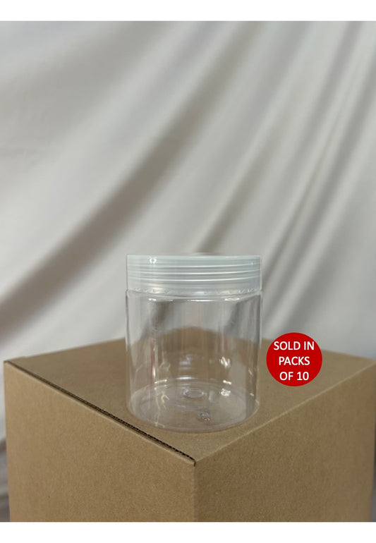 200g PET Clear Ointment Jar (Complete Set) (Pack of 10)