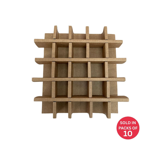 Square Chocolate Box INSERTS ONLY (Kraft) (Pack of 10)