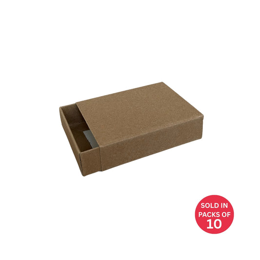 Sliding Trinket Box (Kraft) 92x70x24mm (Pack of 10)