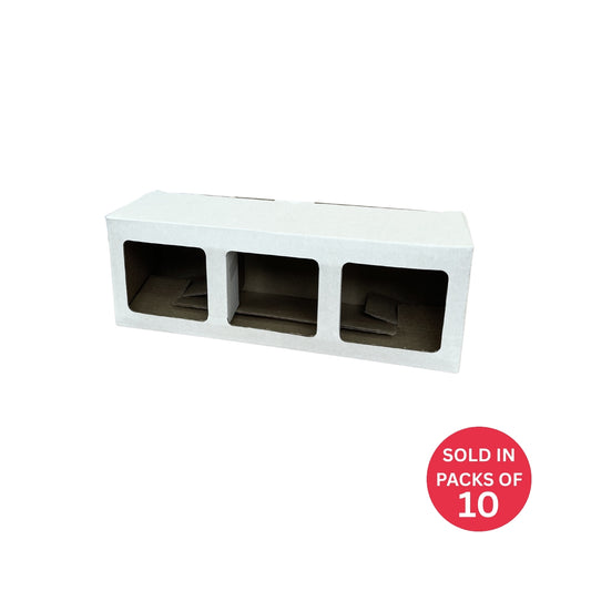 3 Jar Box (White) (Pack of 10)