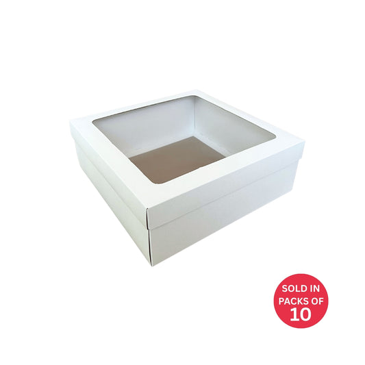 Bento Cake Box (White) 250x250x90mm (Pack of 10)