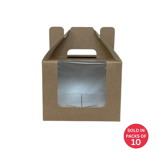 Bento Carrier Box (Kraft) 155x155x120mm (Pack of 10)