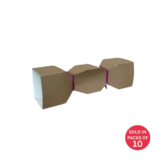 Rectangular Cracker (Kraft) 85x60x70mm (Pack of 6)