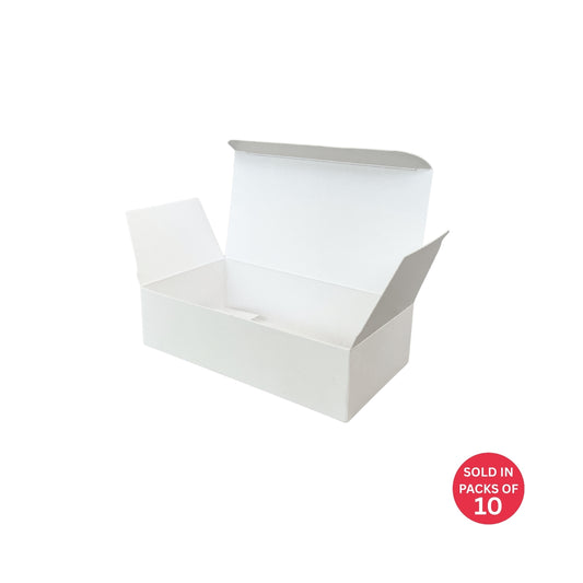 White Trinket Flip Lid Box 150x80x40mm (Pack of 10)