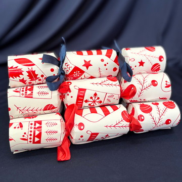 Red Tinsel Toes Cracker Bundle (White)