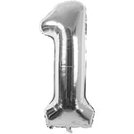 1 Number Balloon (Silver) (86cm)