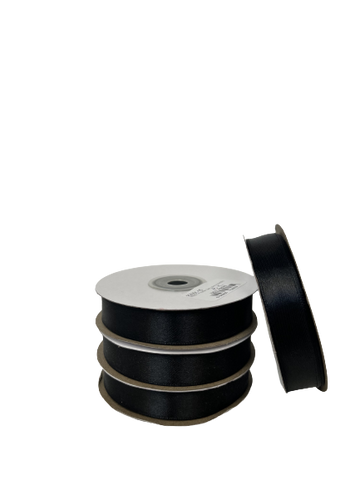 15mm x 30m Satin Ribbon (Black)