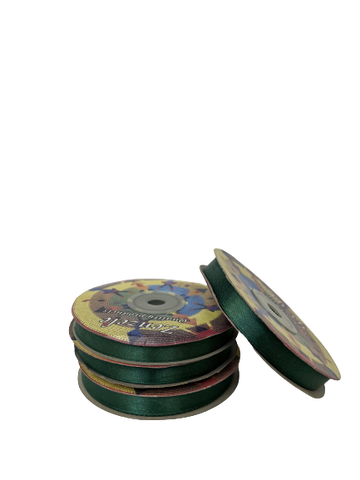 6mm x 30m Satin Ribbon (Dark Green)