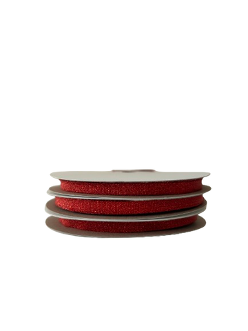 6mm x 20m Lurex Ribbon (Red)
