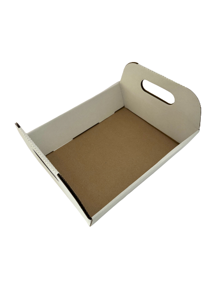 White Hamper Tray with Handles