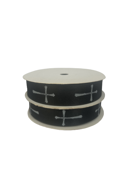 20mm x 20m Satin Ribbon (Crosses)