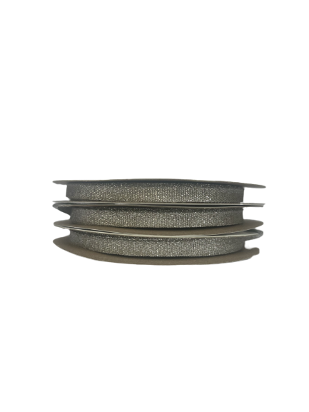 6mm x 20m Lurex Ribbon (Silver)
