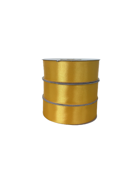 25mm x 30m Satin Ribbon (Bright Yellow) – In The Box