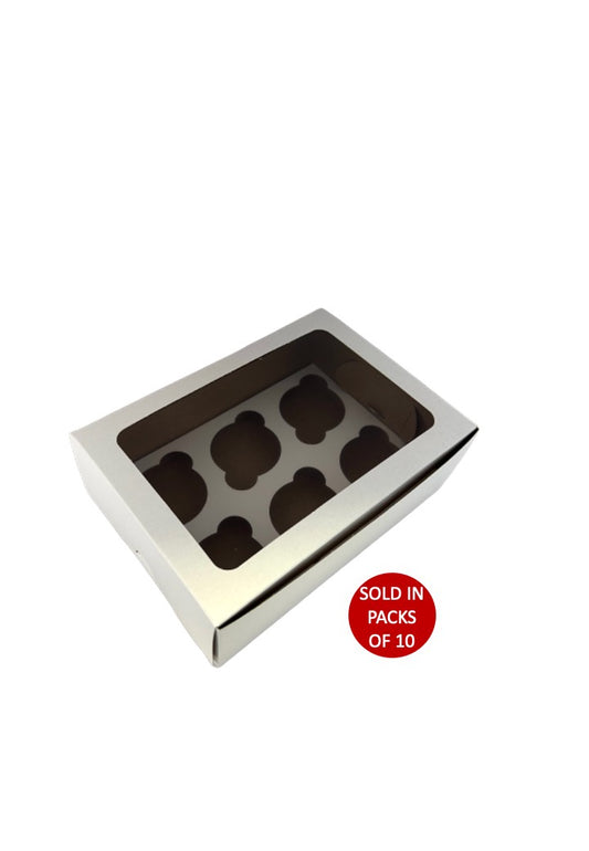 6 Muffin Box with Insert (White)