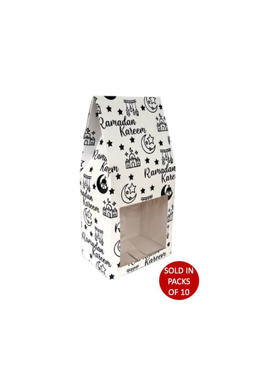 White Coffee Box with Window (Ramadan Kareem)190x90x60mm
