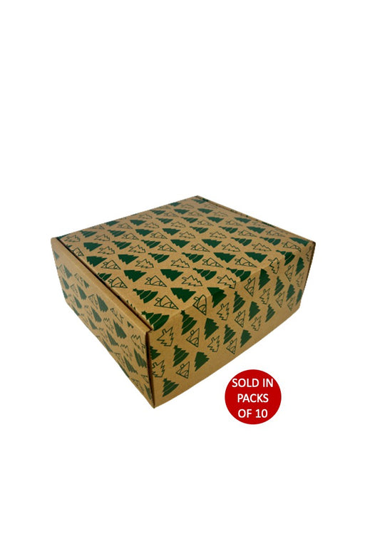 Large Rectangle Shipper Box (252x232x112mm) Christmas Tree