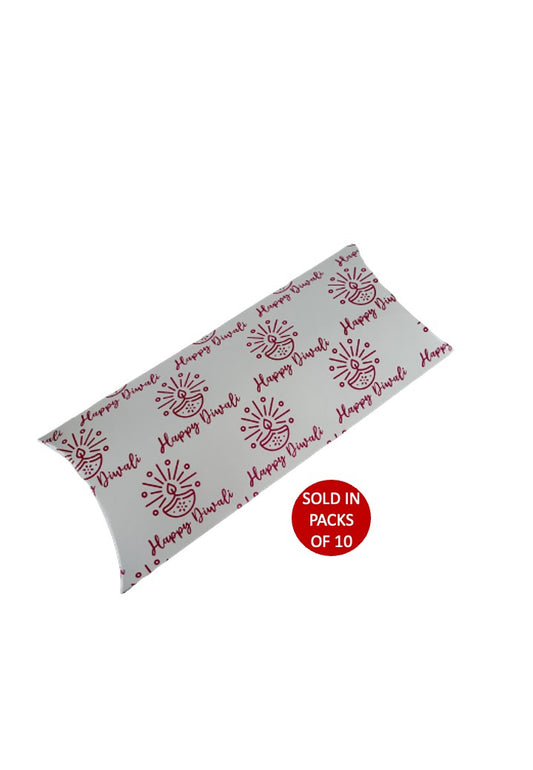 White Pillow Pocket (295x150x45mm) Magenta Diwali