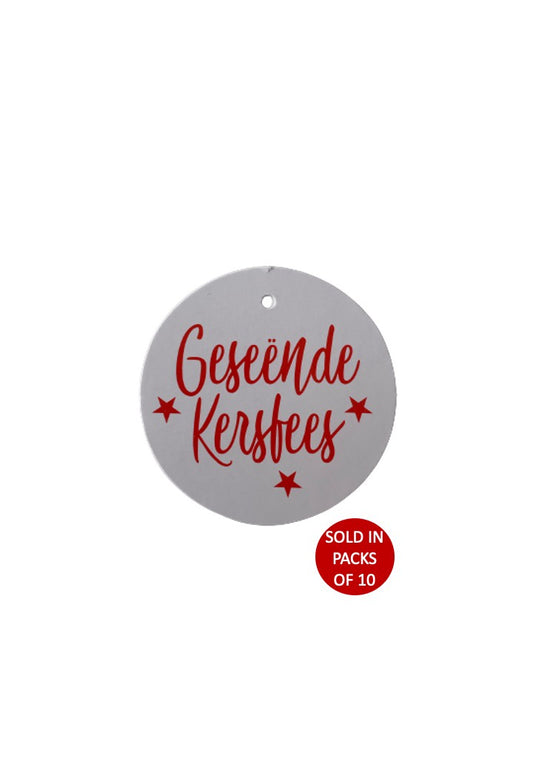 Geseende Kersfees (Red on White)