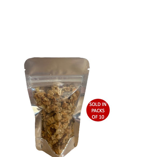xxs metalised clear stand up pouch 80x145+60