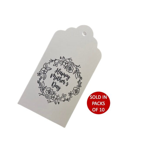 Mother's Day Wreath Tag (White)