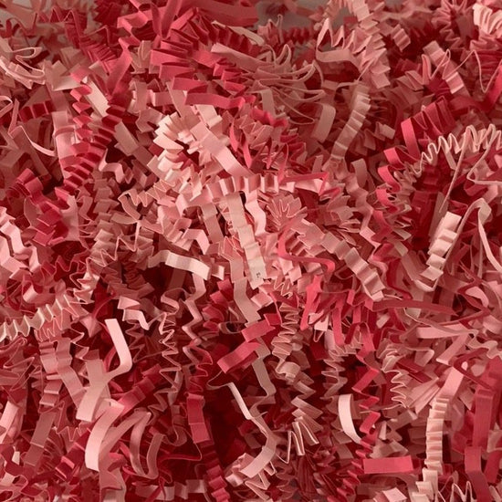 Pink infusion crinkle shredded paper box filler 100 gram packet